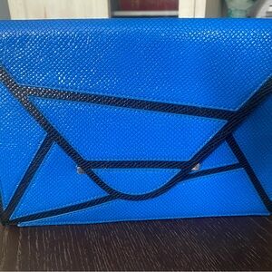 BCBG MAX AZRIA Blue and Black Women's Clutch